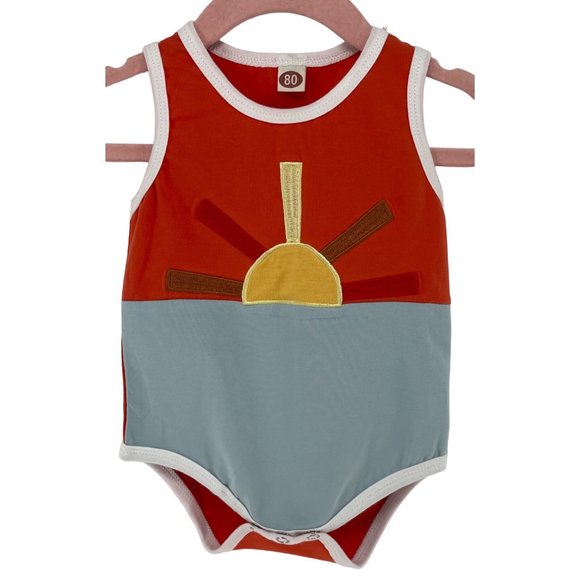 NWOT Newborn Baby's Orange/Yellow/Blue/Red/Brown Onesie - Picture 1 of 4